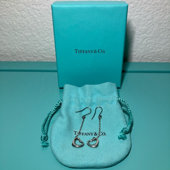 Tiffany & Co. Elsa Peretti Open Heart Drop Earing - Picture 1 of 3